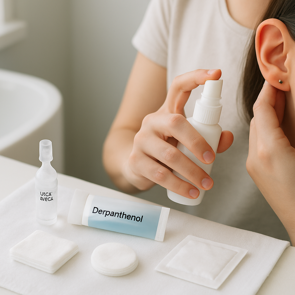 Empfohlene Pflegemittel für Piercings von ael-piercing-oreille